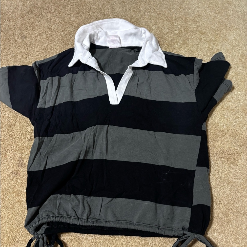 Striped Black and Gray Shirt
